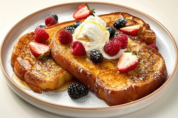 Chamomile French Toast with Berries and Velvety Mascarpone