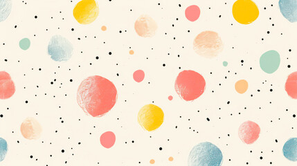 Minimalist dot vector pattern for kids in subtle colors