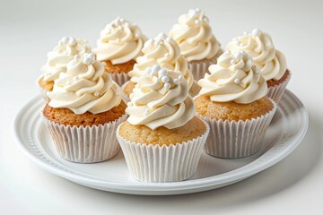 Champagne-Vanilla Cupcakes: A Dazzling Dessert with Vanilla Custard