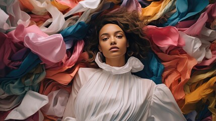 Confident young woman in casual clothing, outdoors, representing diverse fashion and beauty.