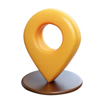 recommend clip art: 3D Yellow Location Pin Icon Rendered On Transparent Background