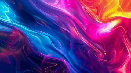 Obraz premium Modern graphics with vivid, mixing colors creating a dynamic pattern.