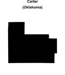 Carter County (Oklahoma) blank outline map
