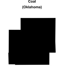 Coal County (Oklahoma) blank outline map