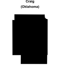 Craig County (Oklahoma) blank outline map