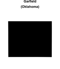 Obraz premium Garfield County (Oklahoma) blank outline map