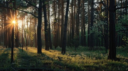 Forest during the beginning of spring