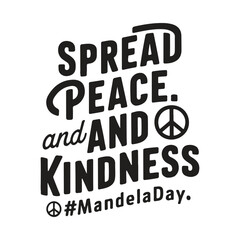 18th July Nelson Mandela Day, typographic design, vector illustration.