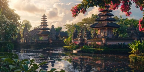 Park with small pond