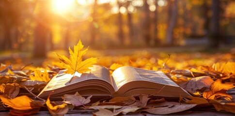 An open book with a leaves fluttering out. Concept Literary Inspiration, Creative Hobbies, Reading Enthusiast, Bookworm Aesthetics, Bookish