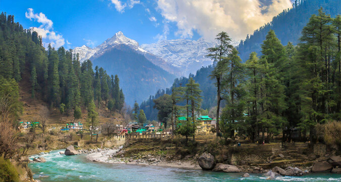 landscapes of Kasol in Himachal Prades