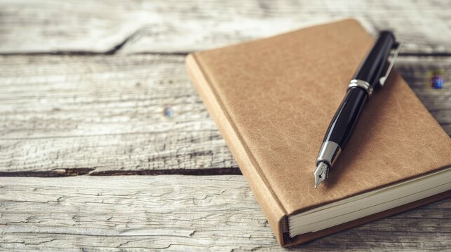 Classic vintage style blank notebook perfect for creative writing and journaling enthusiasts