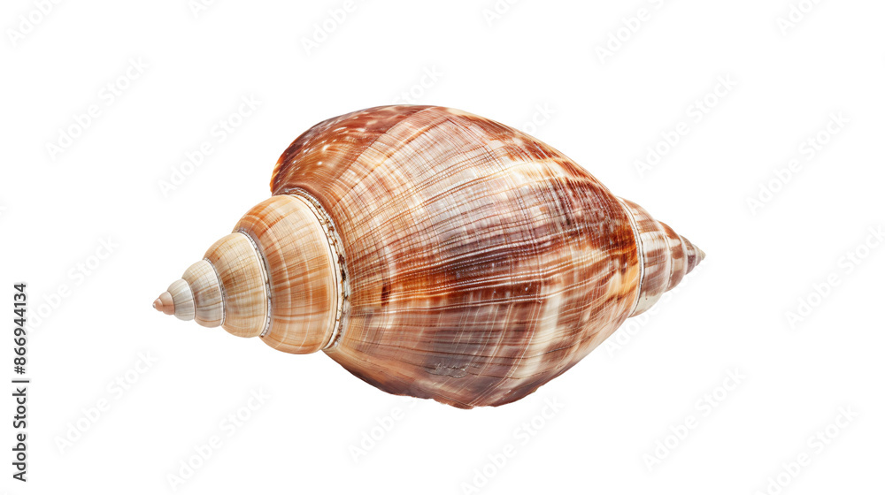 Poster Isolated sea shell on transparent background