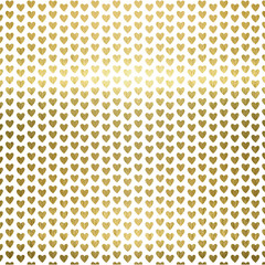 Golden hearts pattern background for cover, textile, fabric, interior, paper, wrapping, wallpaper, print, background, template, decoration
