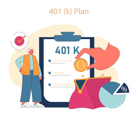 401(k) Plan concept.