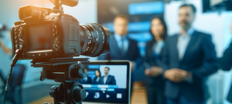 Laptop live streaming corporate event  impact of tech on accessibility in event management