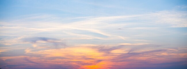 Fototapeta premium sunset panorama cloudscape sun sky texture cloud