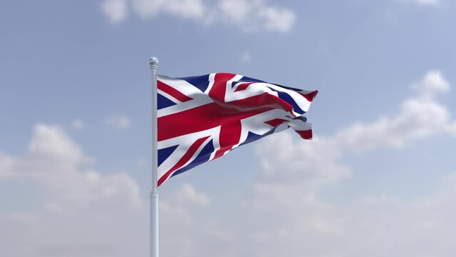 3D Animated , U|K Waving Flag Hight Quality , For Youtube and Other Social Media Use	
