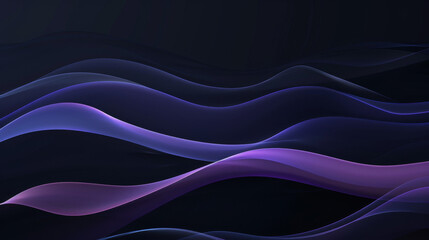 Obraz premium Pure black background with subtle gradients of dark blue and dark purple