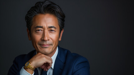 高級時計を身に着けるエグゼグティブ男性