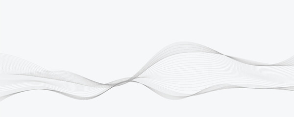 Abstract wave element for design. Digital frequency track equalizer. Stylized line art background. Vector illustration. Wave with lines created using blend tool. Curved wavy line, smooth stripe.