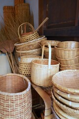 日本の東京、江戸時代の暮らしの風景　昔の生活用品