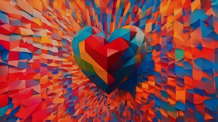 Very beautiful rainbow heart