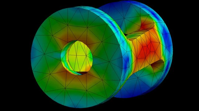 Mechanic simulation engineering - Stress and breakpoint analysis of mechanical part under force and moment conditions