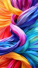 Beautiful abstract background. Colorful twisted ribbon background 
