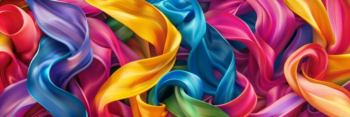 Beautiful abstract background. Colorful twisted ribbon background 