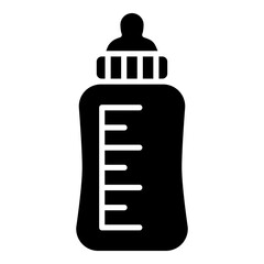 Baby bottle glyph solid icon