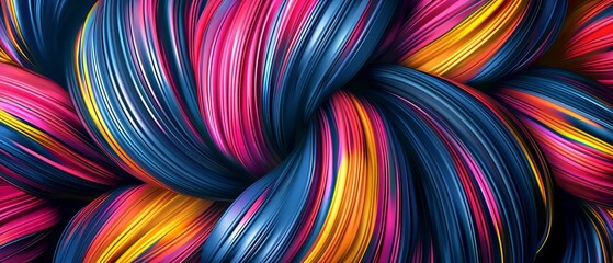 Beautiful abstract background. Dark colorful twisted ribbon background 