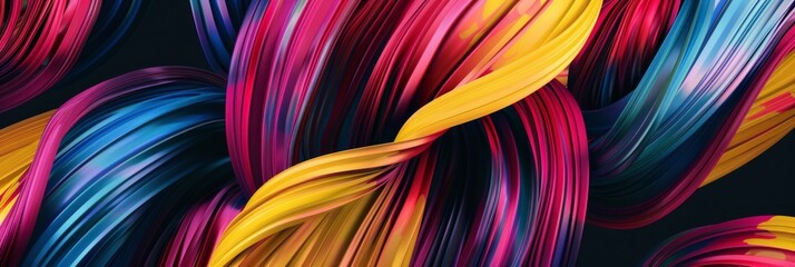 Beautiful abstract background. Dark colorful twisted ribbon background 