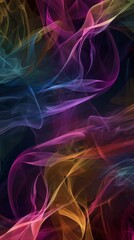 Obraz premium Beautiful abstract background. Dark colorful twisted ribbon background 