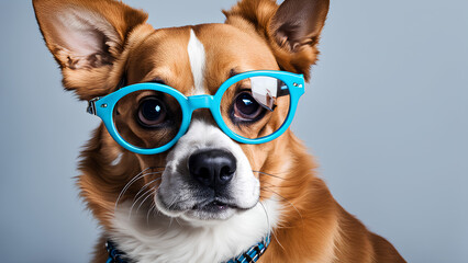 Look who's lookin' sharp! Adorable dog with fancy glasses