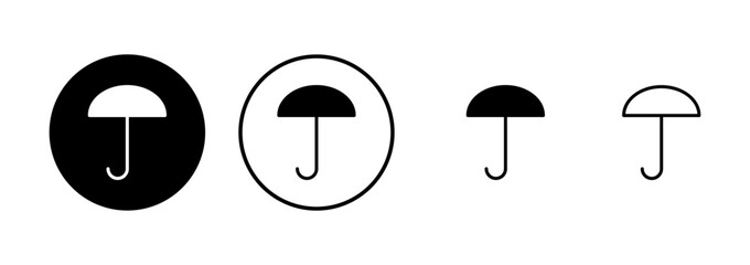 umbrella icon vector isolated on white background. Umbrella vector icon