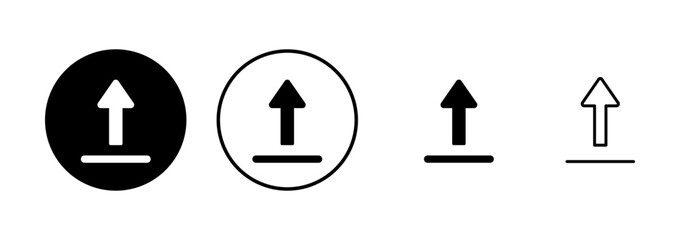 Upload icon vector isolated on white background. Upload sign icon. Upload button. Load symbol.