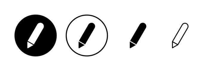 Pencil icon vector isolated on white background. Pencil vector icon