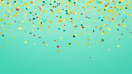 Vibrant and joy-filled celebration with colorful falling confetti