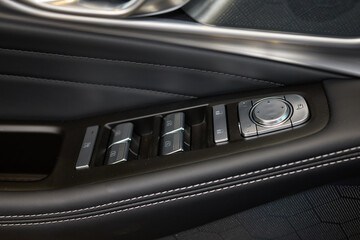 A car door with trim showcasing automotive design details