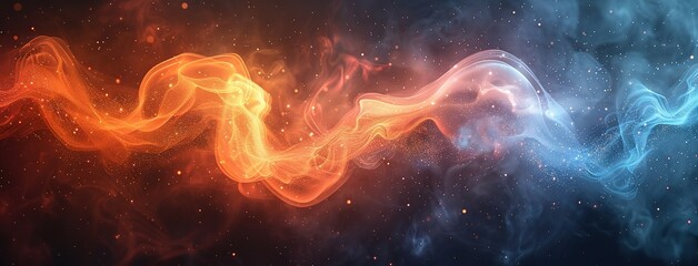 Elemental Contrasts: Vector Smoke and Flame Realism