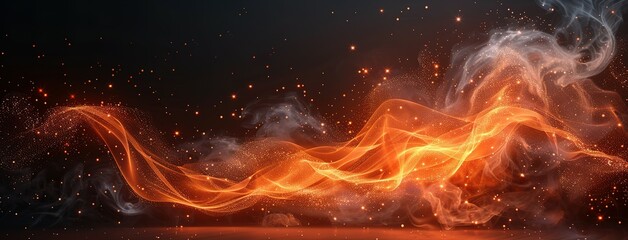Abstract Essence: Ice and Fire Vector Illustration