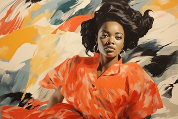 Fototapeta premium face, halloween, art, mask, woman, paint, horror, evil, scary, fashion, abstract, eyes, dark, skull, painting, beauty, makeup, head, carnival, red, black, color, model, hair, person, lady, make-up, pe