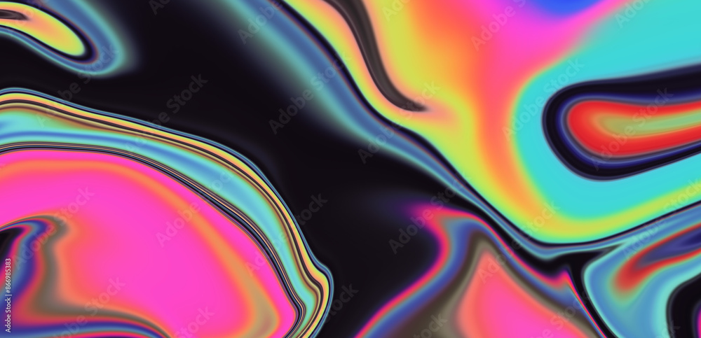 Poster abstract artistic background with neon acid colorful splashes of paint. psychedelic trippy vivid tex