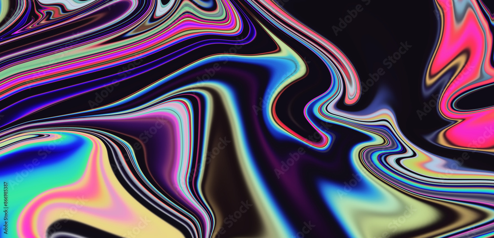 Poster abstract artistic background with neon acid colorful splashes of paint. psychedelic trippy vivid tex
