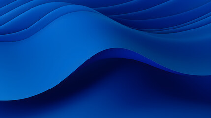 Obraz premium Royal blue undulating 3D geometric pattern resembling wave texture in abstract design concept.