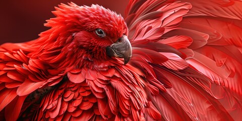 Fototapeta premium Realistic photography of a phoenix, pure solid color background, 