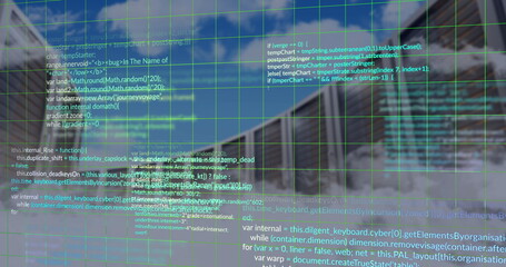 Image of data processing over computer servers