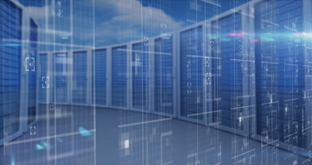 Image of data processing over computer servers