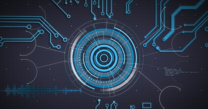 Image of data processing and scope scanning over network of connections